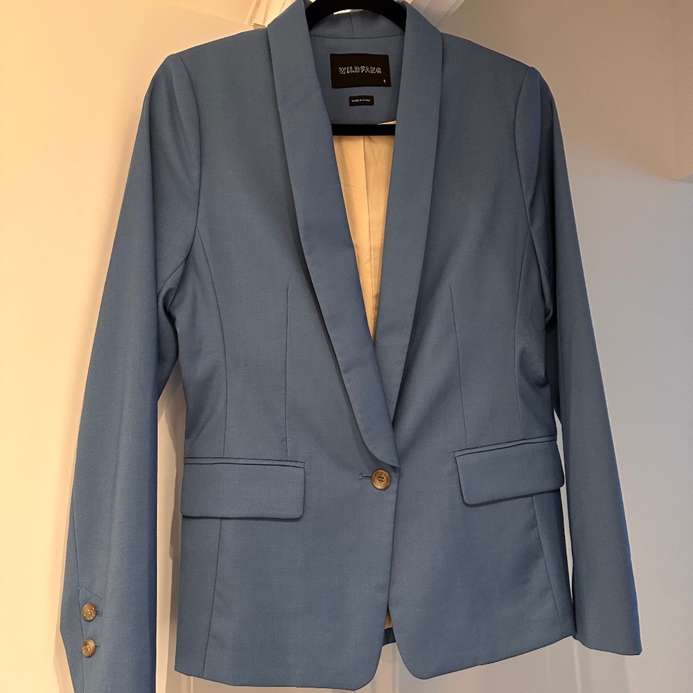 Wildfang Slate Blue Empower Blazer and Trousers Set